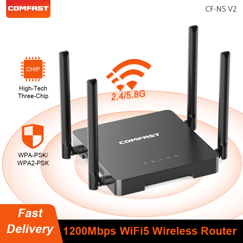 Smart Home Router - COMFAST 1200Mbps WiFi5 Wireless WIFI Router