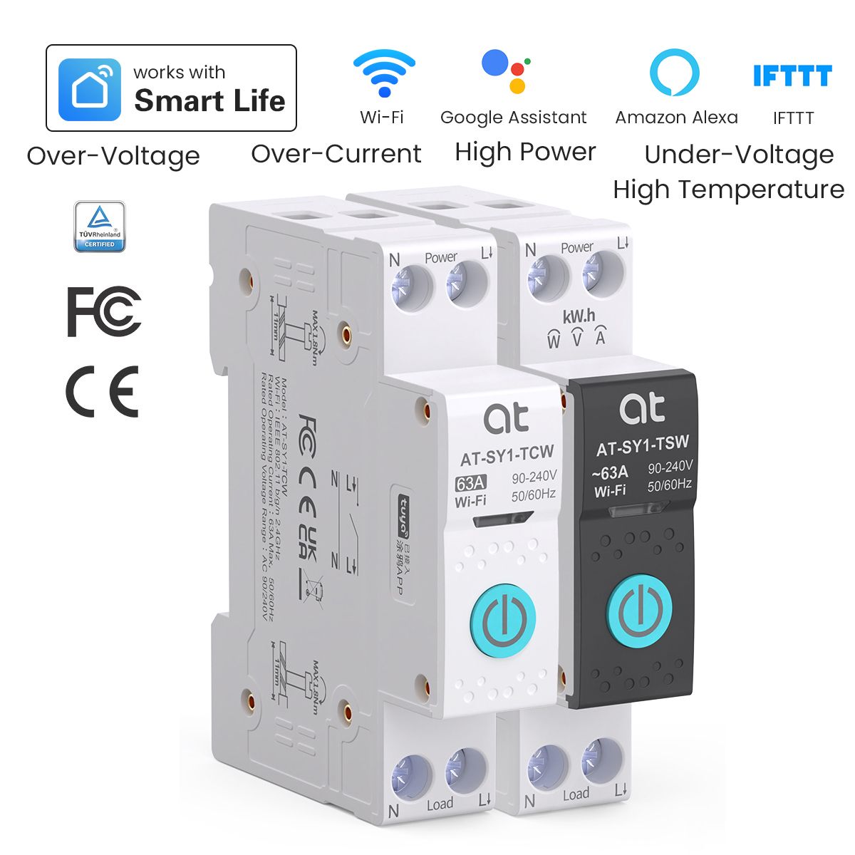 Smart Home Voice Control - Tuya WiFi Circuit Breaker Smart 1P+N