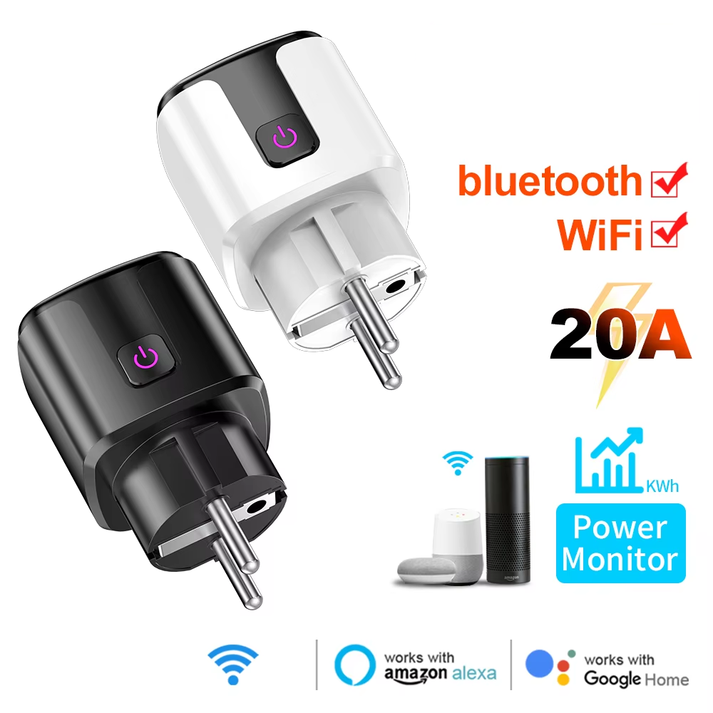 Wifi Smart Plug - Smart 20A EU Plug WiFi+Bluetooth Socket