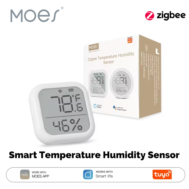 Smart Home Dashboard - MOES Tuya ZigBee Smart Home Temperature