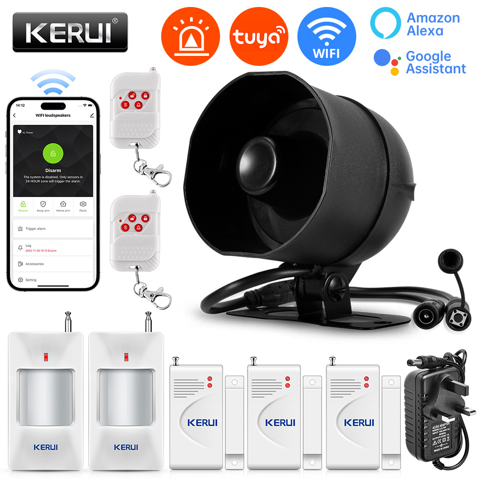 Smart Home Package - KERUI 120db Siren Alarm System WiFi