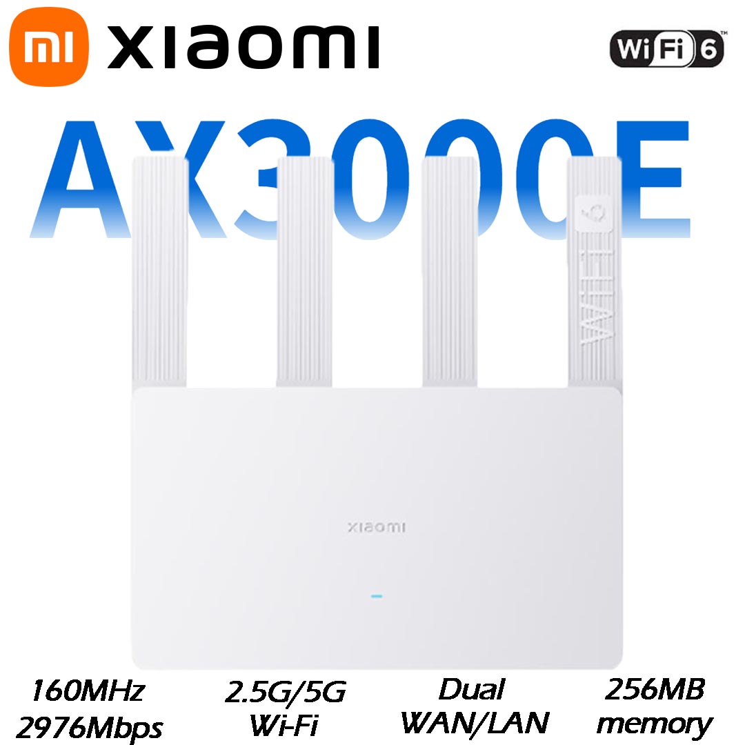 Smart Home Router - Xiaomi Router AX3000E WiFi6 2976Mbps 2.4G/5GHz