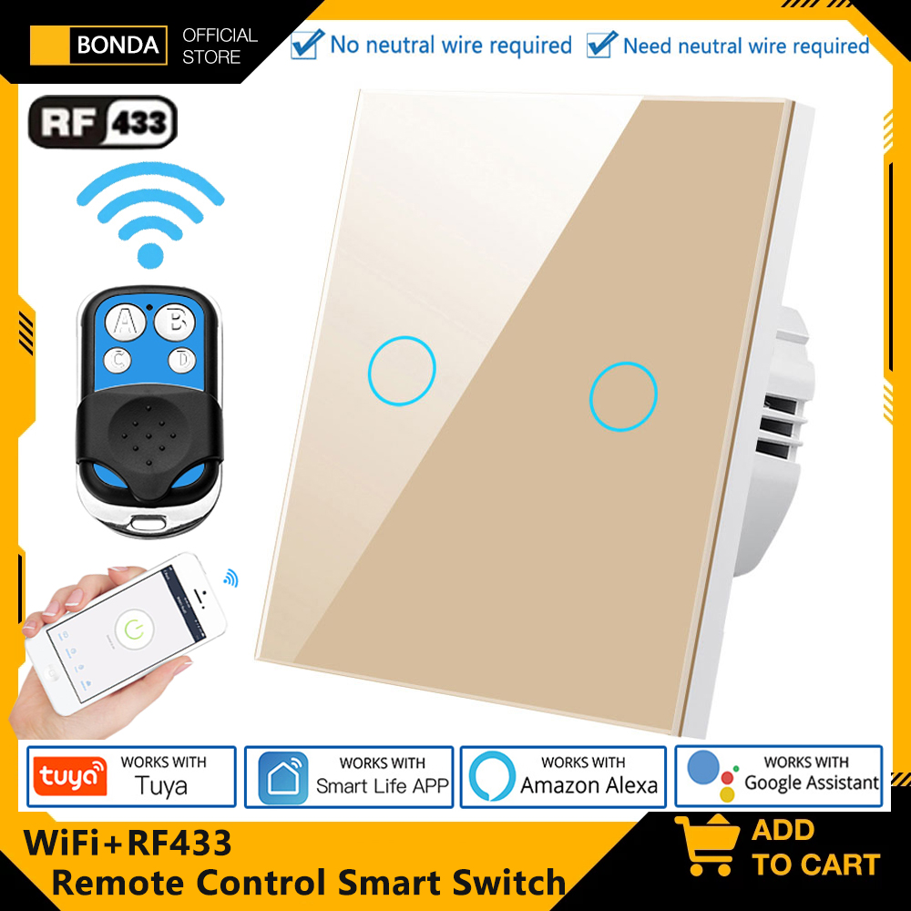 Smart Home Alexa - Tuya EU WiFi+RF433 Smart Remote control