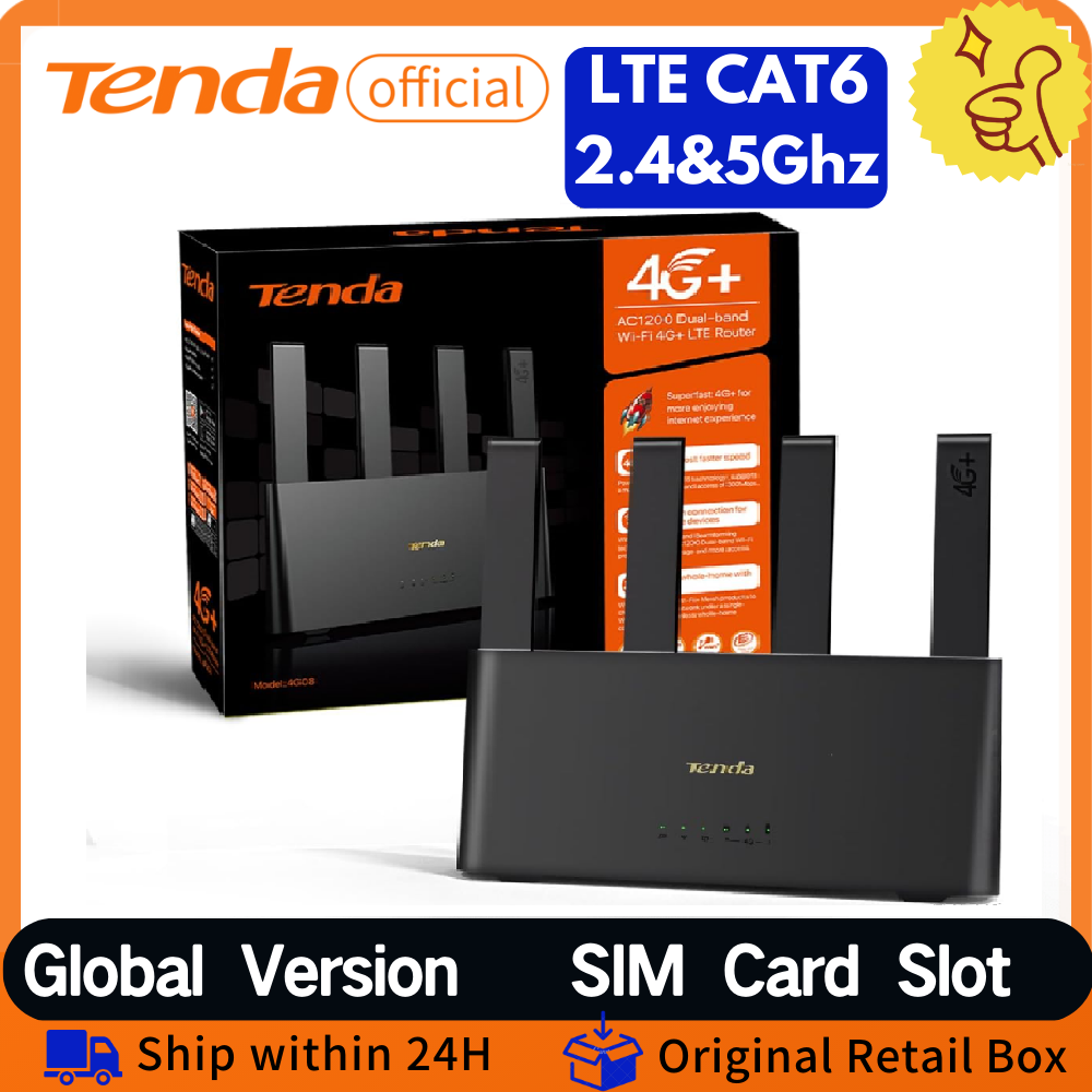 Smart Home Router - TENDA 4G08 4G + ROUTER AC1200