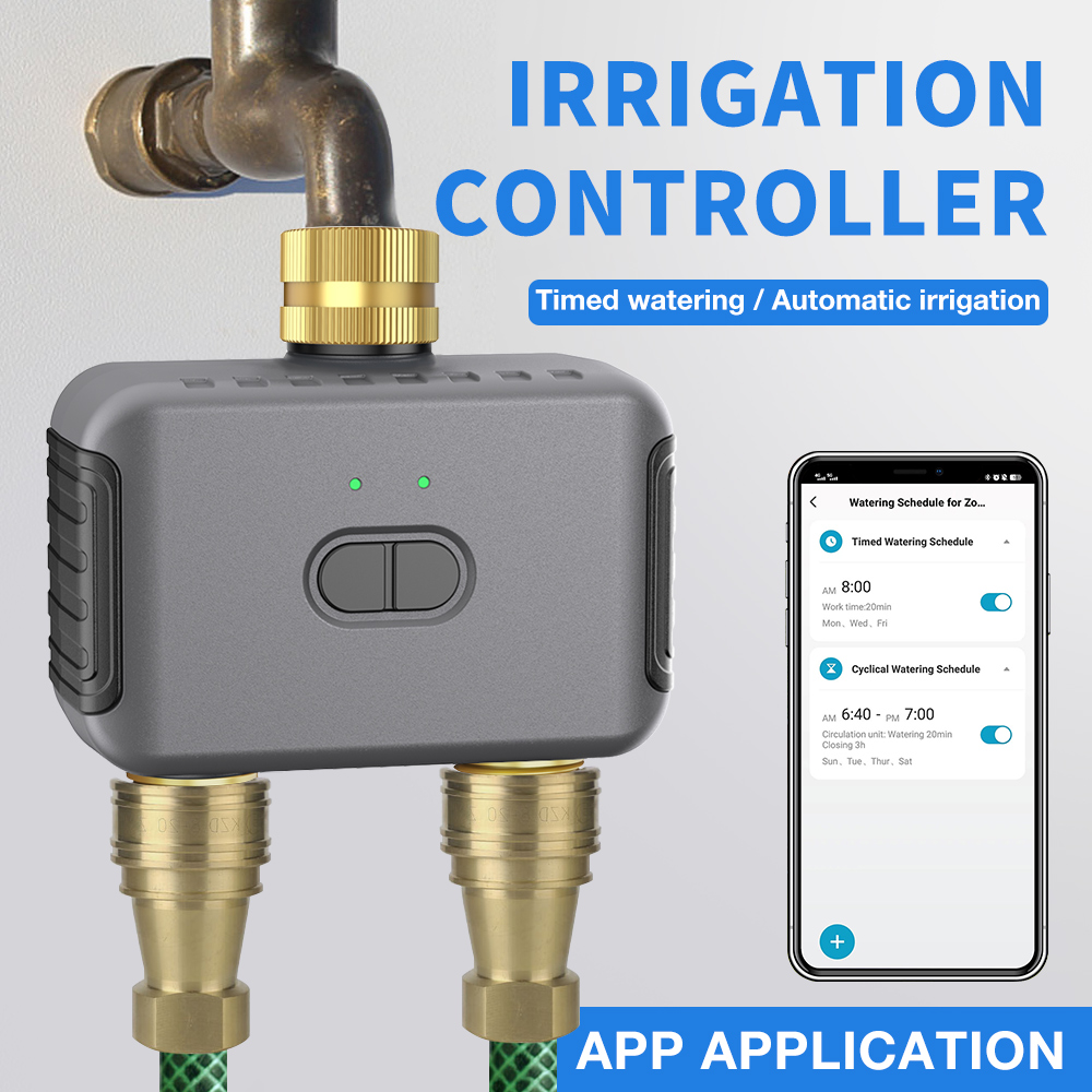 Smart Home System - Tuya 2 Zone Watering Timer Garden
