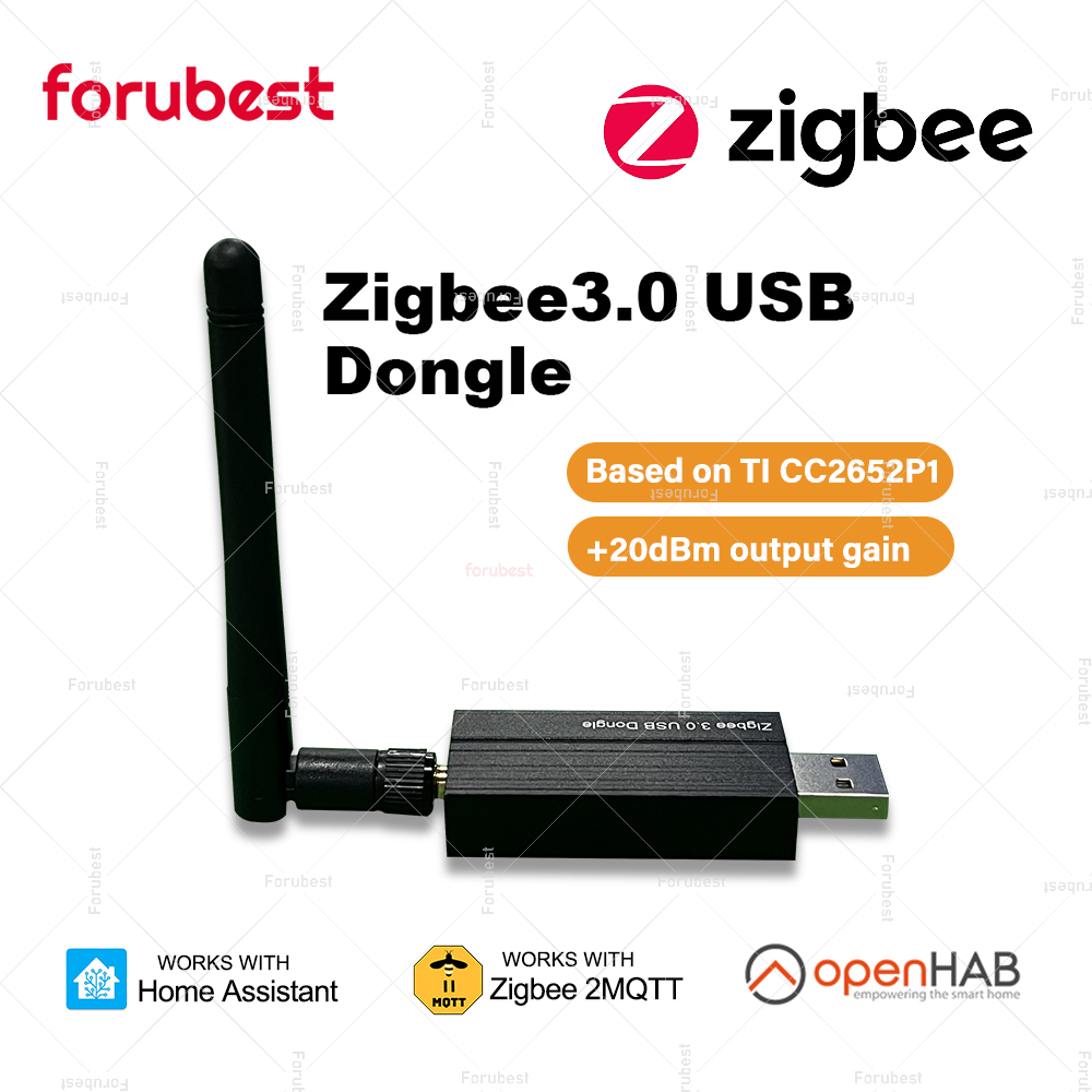 Zigbee Gateway - Zigbee 3.0 USB Dongle With Antenna