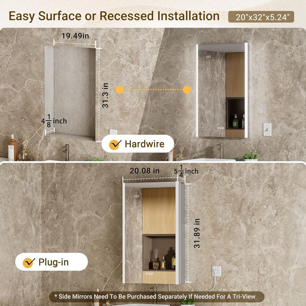 20x32 Lighted Medicine Cabinet - đánh giá và giá Smart Home Or Smart Home