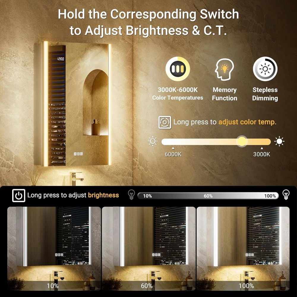 20x32 Lighted Medicine Cabinet - đánh giá và giá Smart Home Or Smart Home