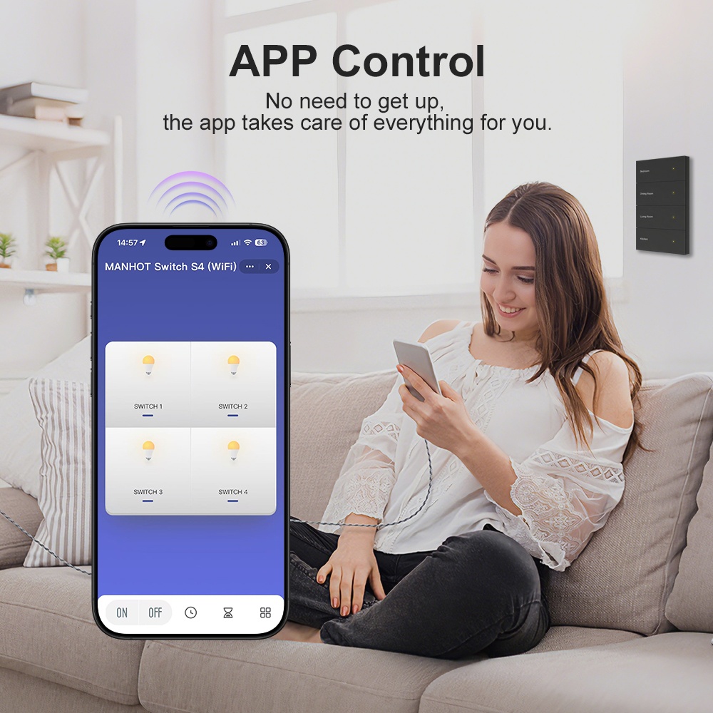 Manhot DIY Name Switch Zigbee  - đánh giá và giá Smart Home Voice Control