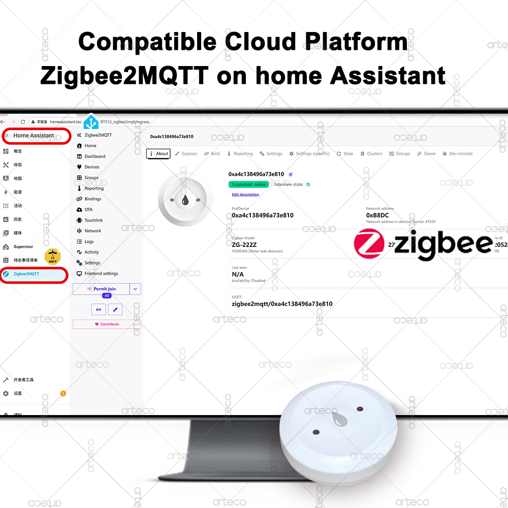 Smart Zigbee Water Sensor Floo - đánh giá và giá Zigbee Gateway