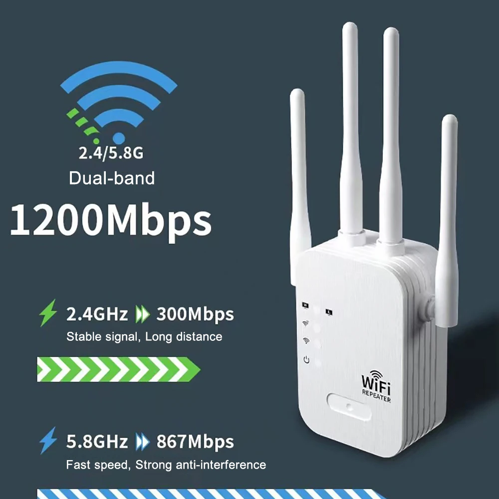 1200Mbps WiFi Repeater Wireles - đánh giá và giá Smart Home Router