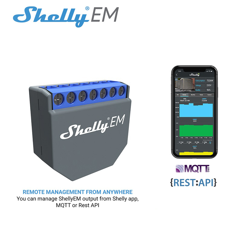 SHELLY EM Wifi Smart Life Cont - đánh giá và giá Smart Home Voice Control