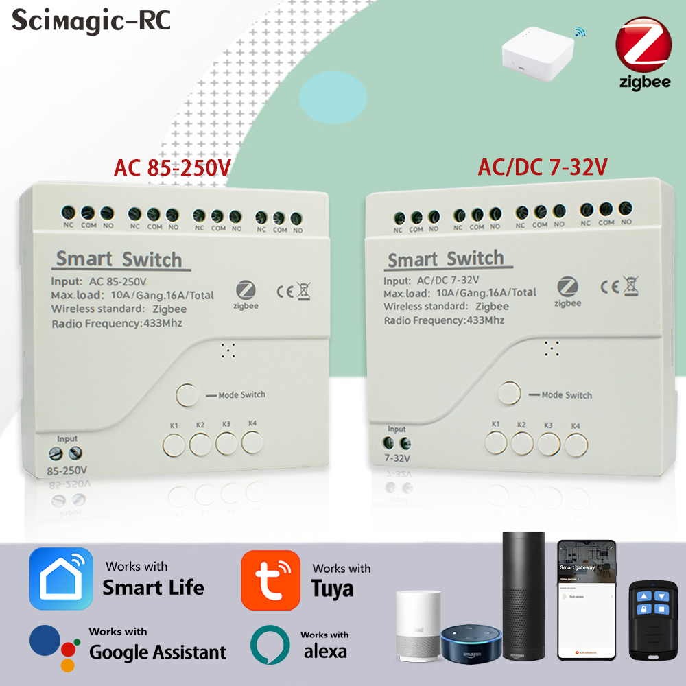 4CH Zigbee Tuya Smart Home Rel - đánh giá và giá Smart Home Zigbee