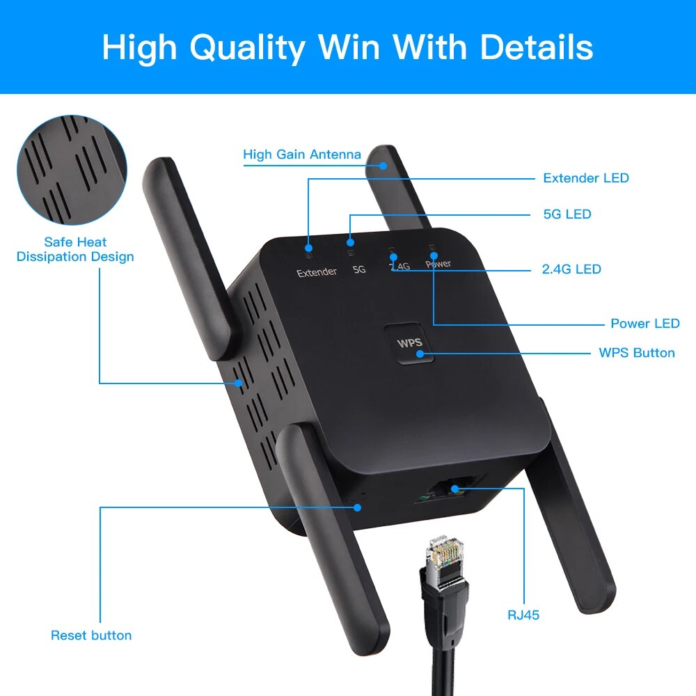 WiFi Repeater 1200Mbps 2.4GHz/ - đánh giá và giá Wifi Smart Plug