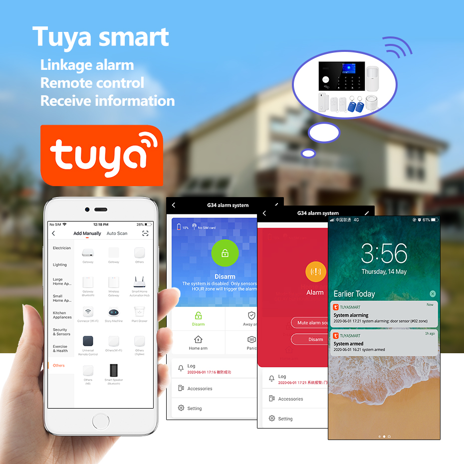 KERUI G34 4G WIFI Alarm System - đánh giá và giá Smart Home Keyboard