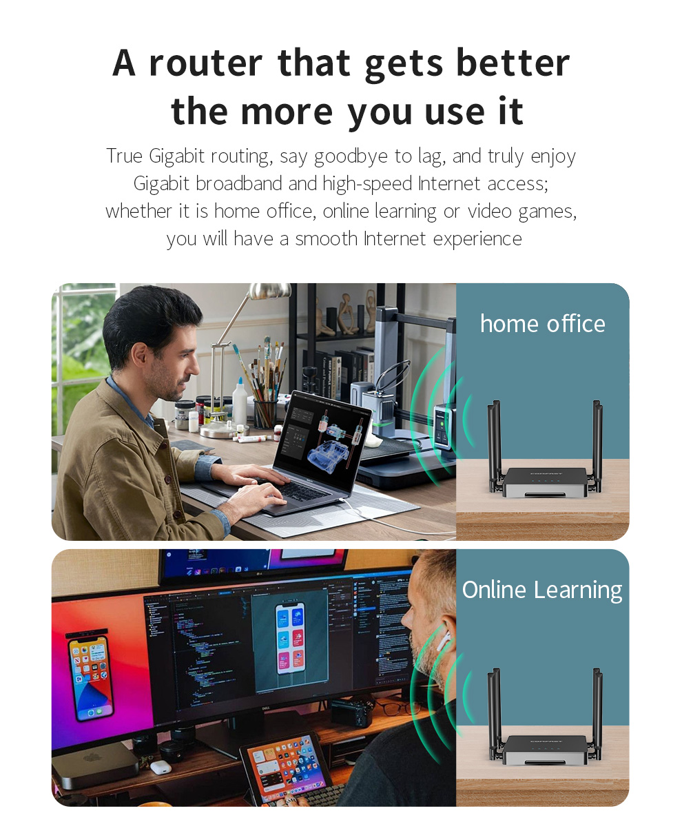 COMFAST 1200Mbps WiFi5 Wireles - đánh giá và giá Smart Home Router