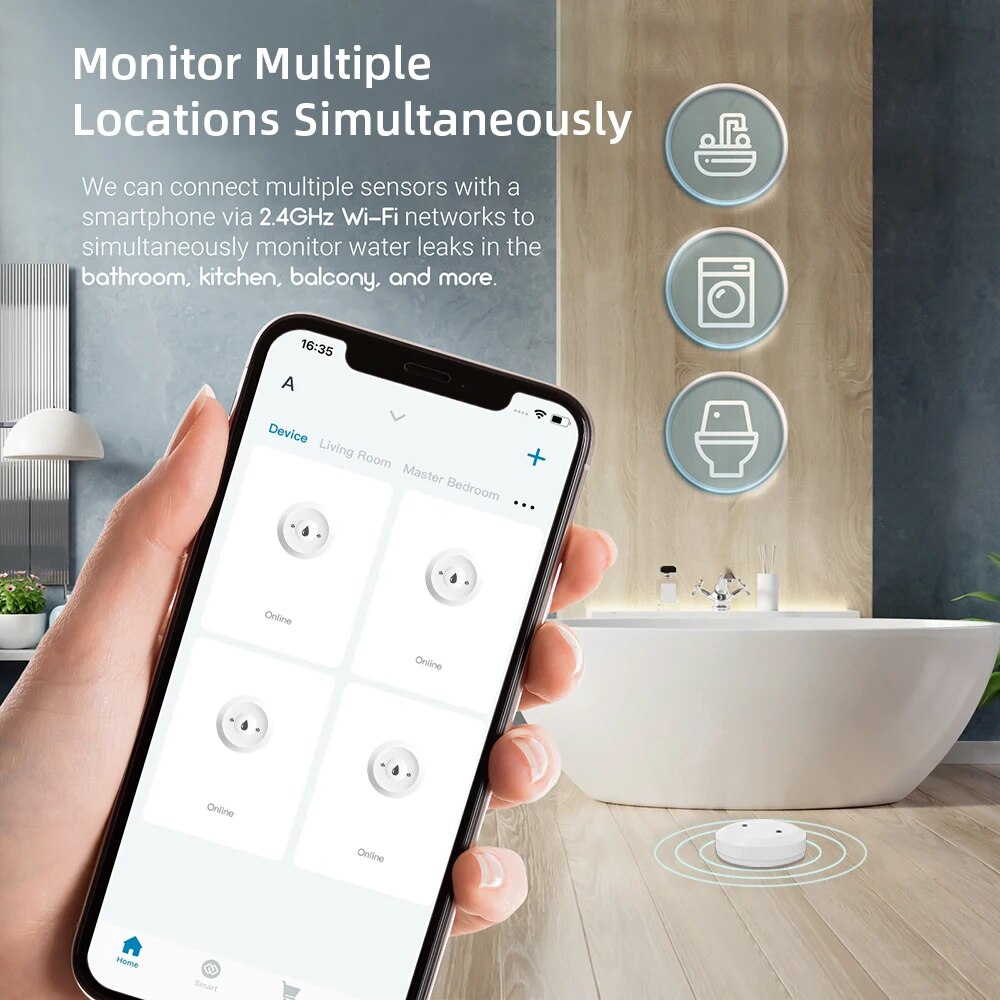 Zigbee3.0 Water Leakage Detect - đánh giá và giá Zigbee Gateway