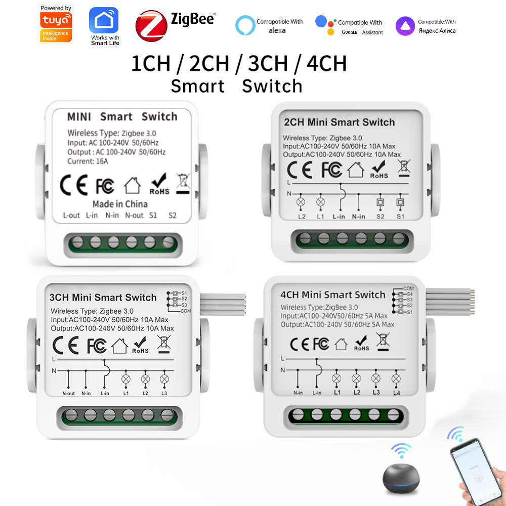 Tuya Zigbee 3.0 Smart Switch 1 - đánh giá và giá Smart Home Voice Control