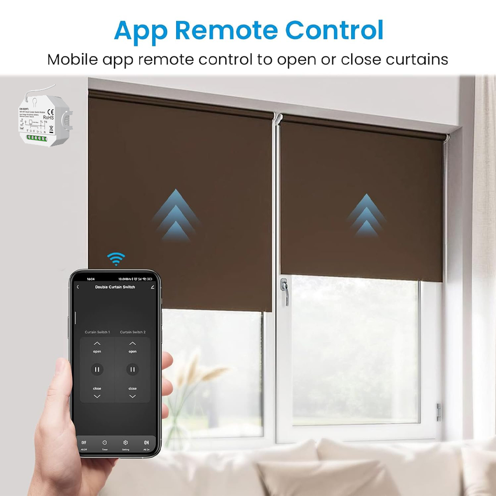 Smart Curtain Switch for Rolle - đánh giá và giá Smart Home Voice Control