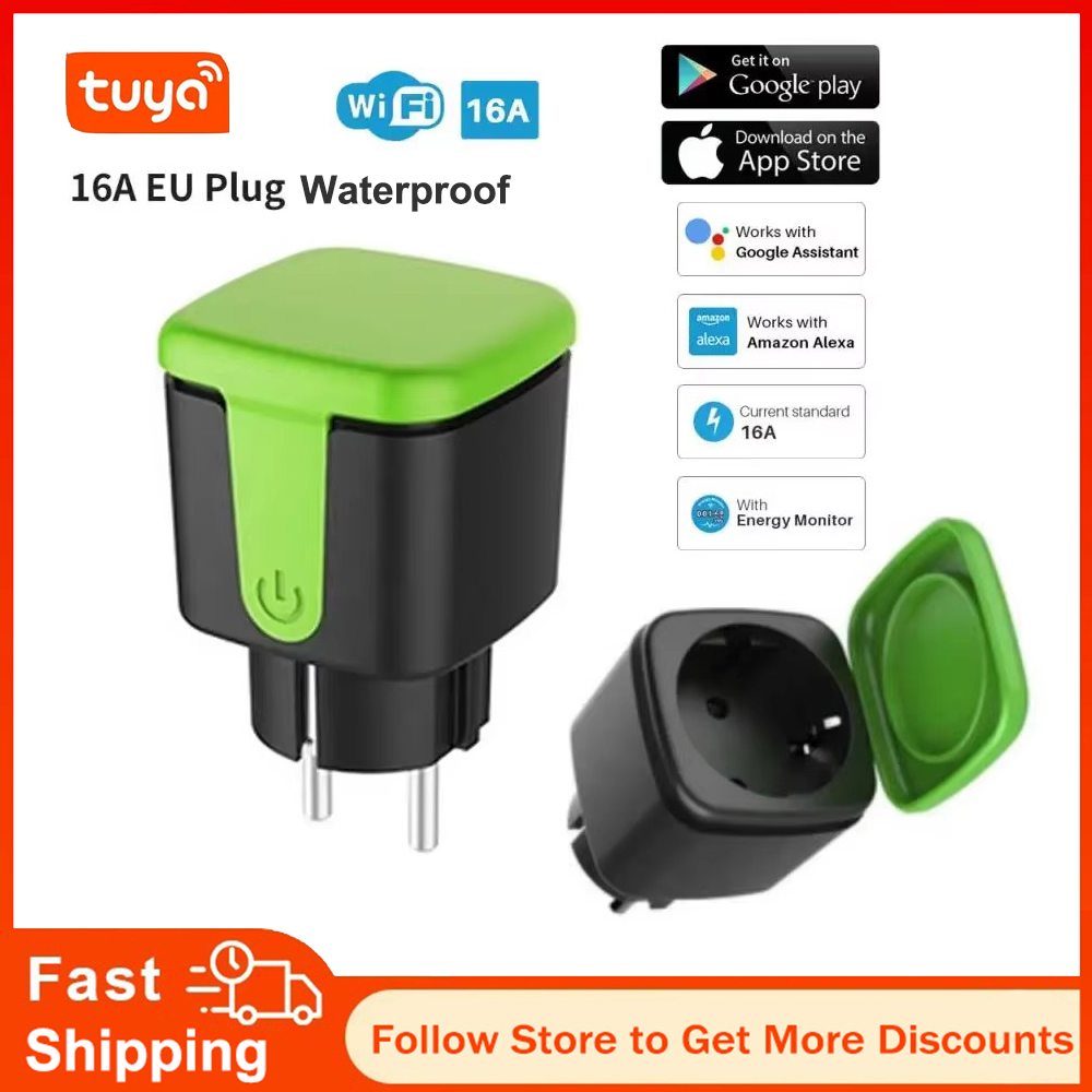 Tuya EU 16A WiFi Smart Waterpr - đánh giá và giá Wifi Smart Plug