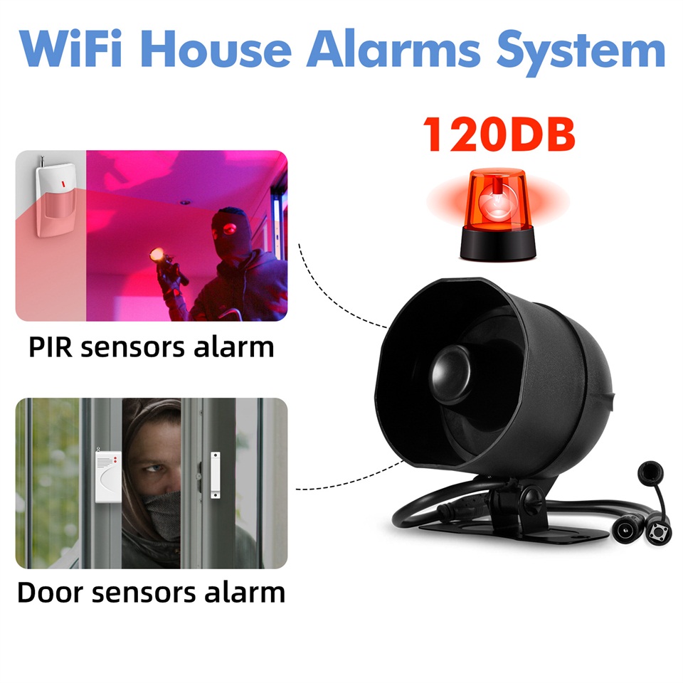 KERUI 120db Siren Alarm System - đánh giá và giá Smart Home Package