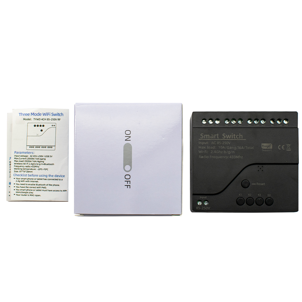 Black Style Tuya 4CH Wifi Smar - đánh giá và giá Smart Home Utilities