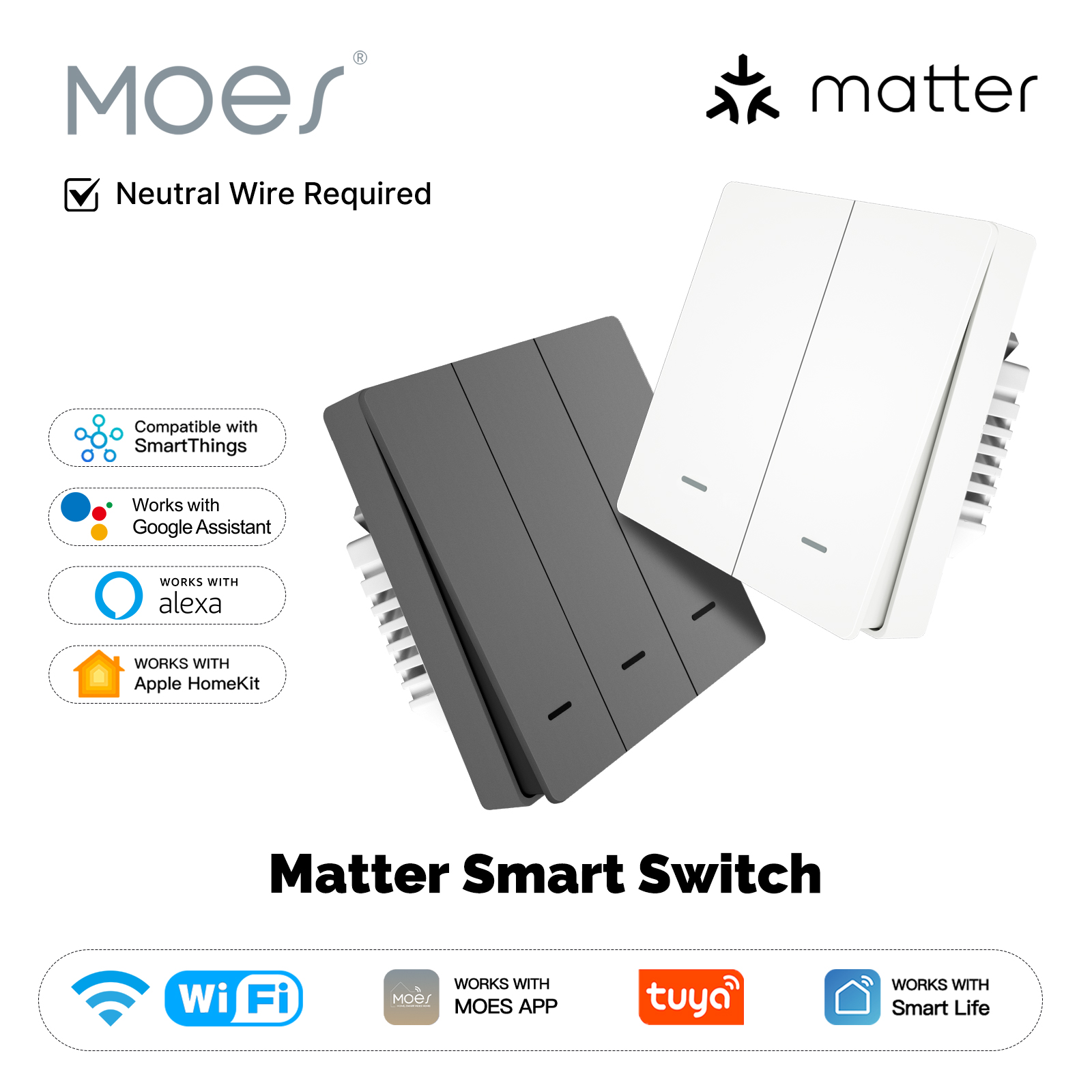 MOES Matter Tuya WiFi Smart Li - đánh giá và giá Smart Home Alexa