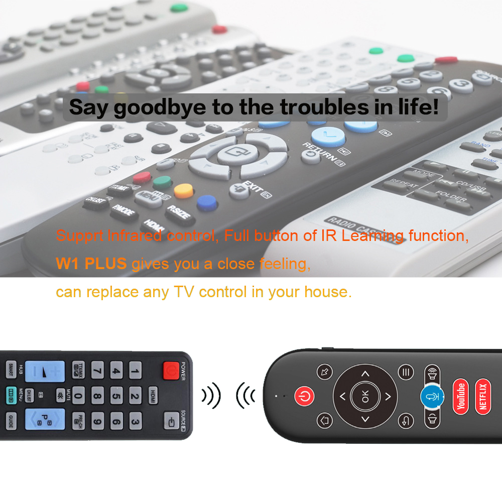 W1 PLUS Air Mouse Remote Contr - đánh giá và giá Smart Home Keyboard