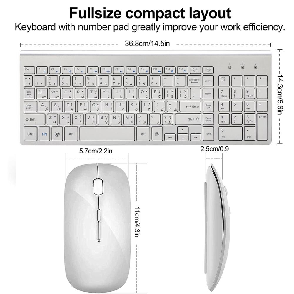 Tiếng Ả Rập Nhân Vật 2.4G Slim - đánh giá và giá Smart Home Keyboard