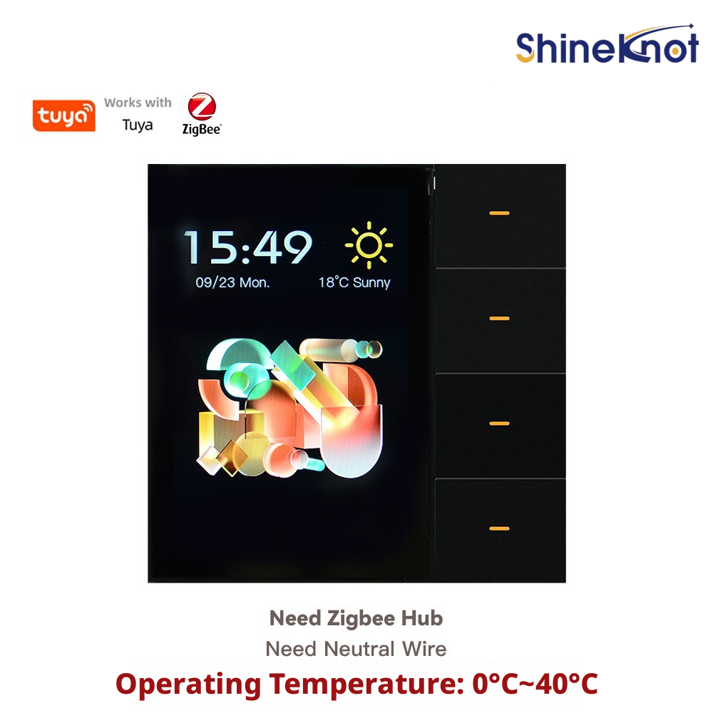 Shineknot tuya 3.5-Inch Screen - đánh giá và giá Smart Home Zigbee