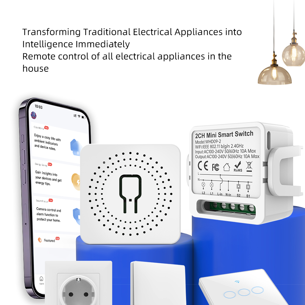 2 Way Tuya Smart Switch 2Gang  - đánh giá và giá Smart Home Voice Control