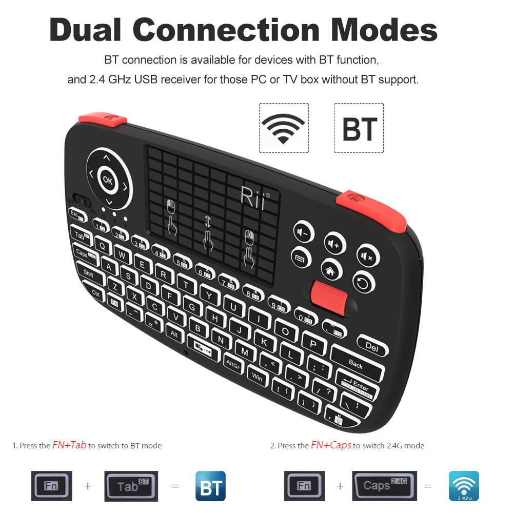 Rii I4 Mini BT Bàn Phím Không  - đánh giá và giá Smart Home Keyboard
