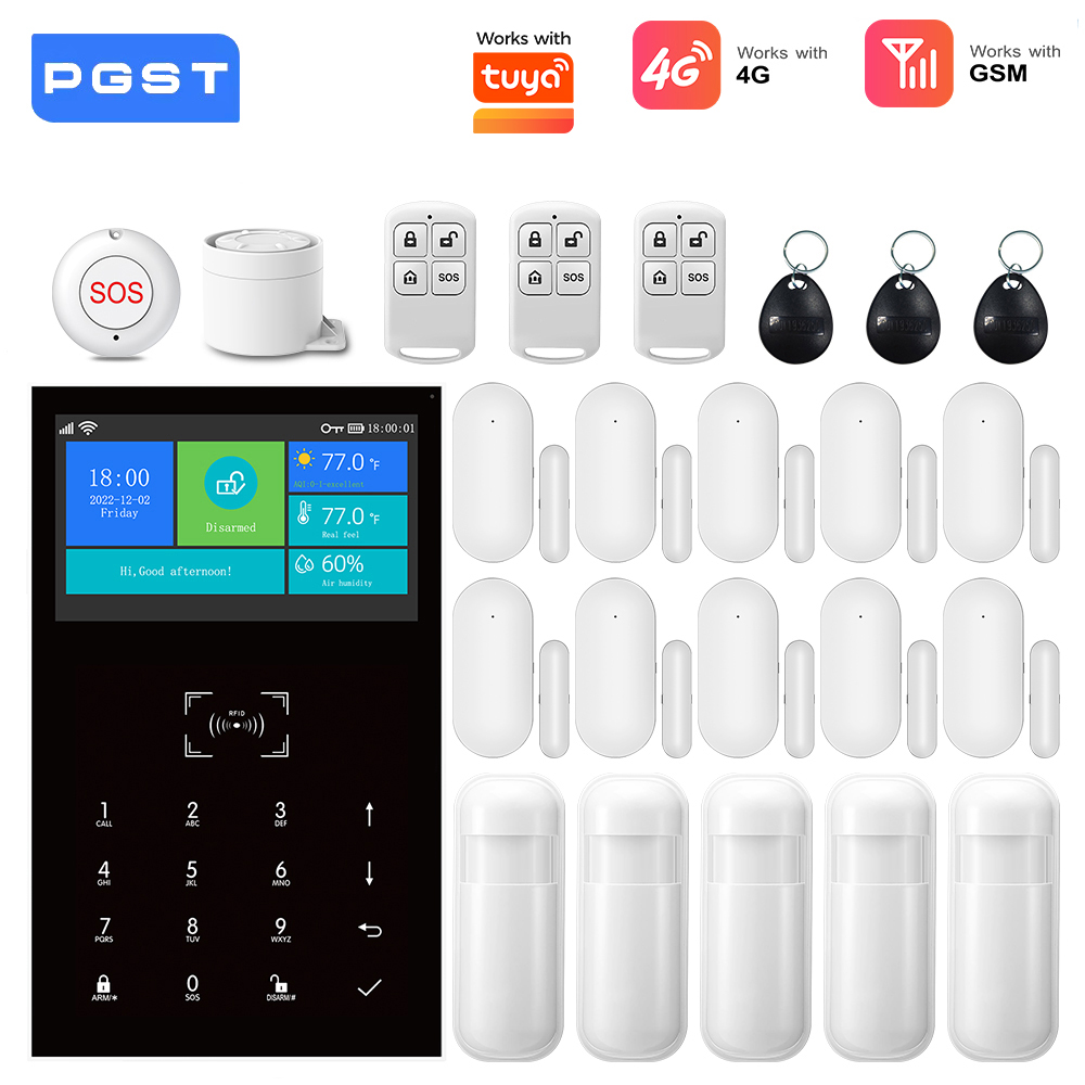 4G GSM WiFi Alarm System Work  - đánh giá và giá Smart Home Package