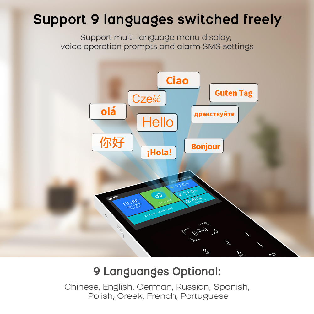 4G GSM WiFi Alarm System Work  - đánh giá và giá Smart Home Package